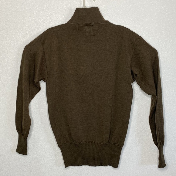 Perfect Knitting Mills Men’s Military 100% Wool Sweater Size L - Picture 3 of 7